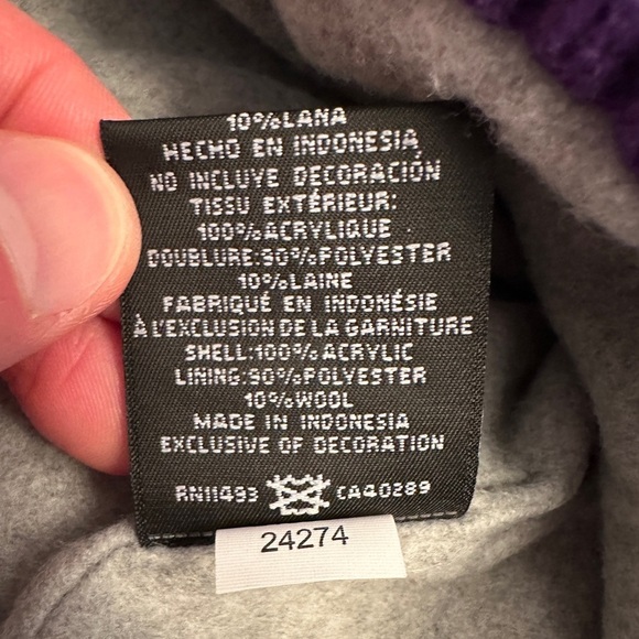 Minnesota Vikings 2024 Inspire‎ Change New Era Knit Hat Size M/L Purple Black main image 5